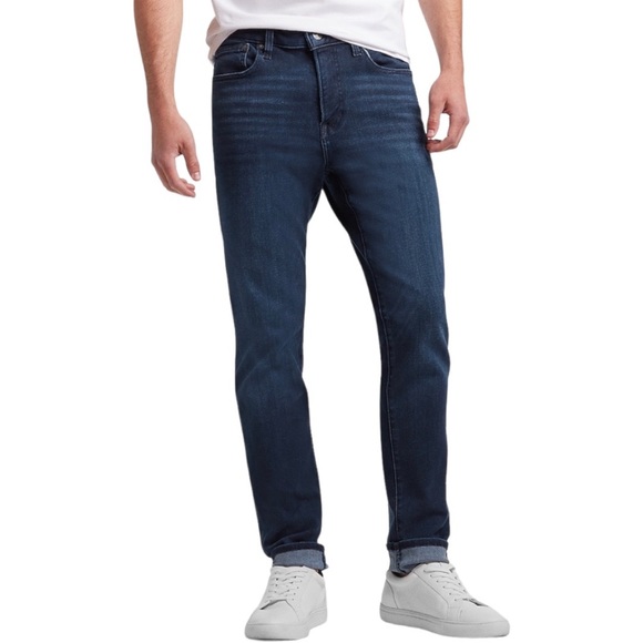 EXPRESS SLIM DARK WASH 4 - WAY HYPER STRETCH JEANS , MENS - Picture 3 of 7